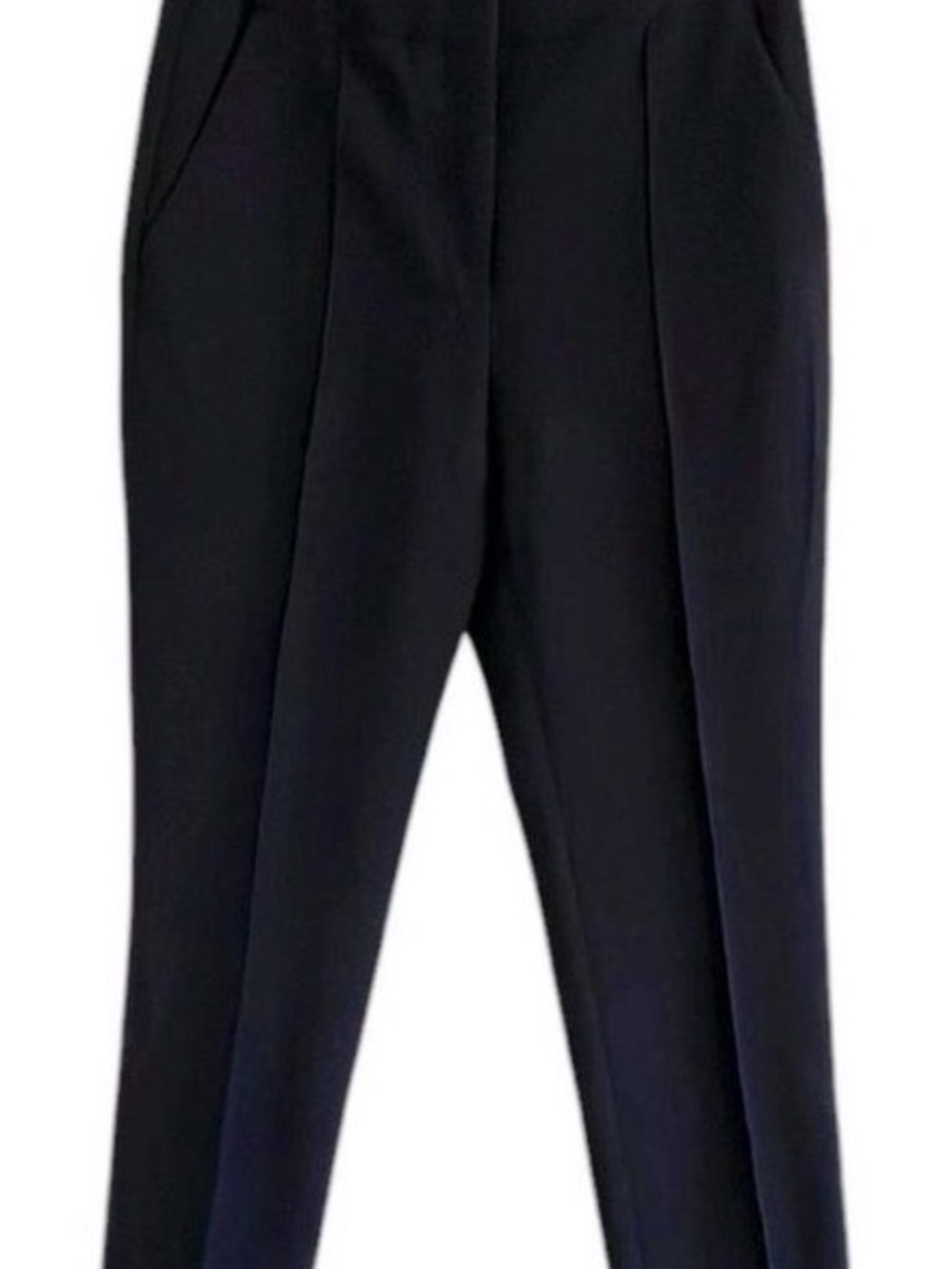 Veronica Beard Black Slim Ankle Trousers Linen Blend Size 20 RARE!